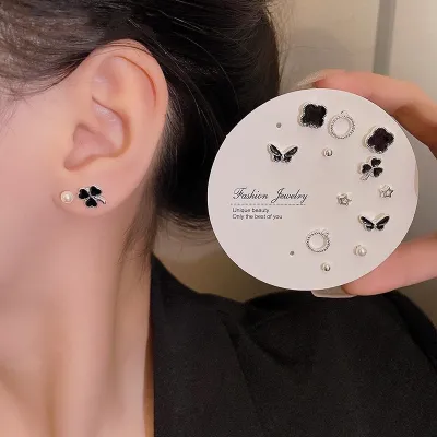 Trandy Summer Style Small Earring Set ( 7 Pairs )